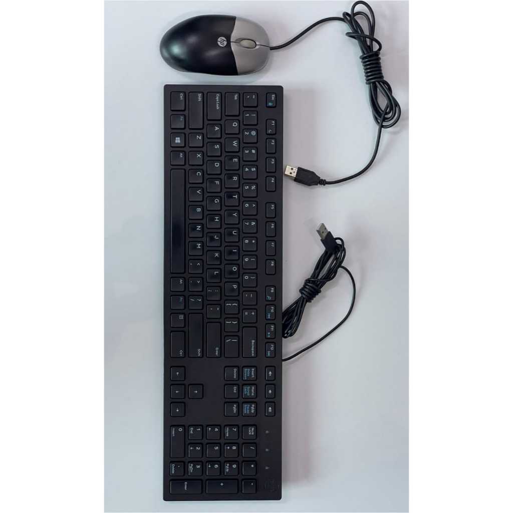 คีย์บอร์ด Budget Dell USB และเมาส์ HP [ใช้แล้ว ]