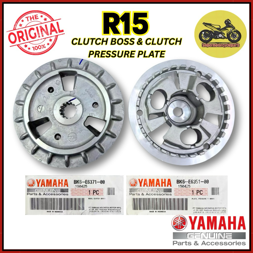 R15 R15 R15 CLUTCH PLATE CLUTCH PRESSURE PLATE BK6-E6351 & CLUTCH BOSS BK6-E6371 YAMAHA
