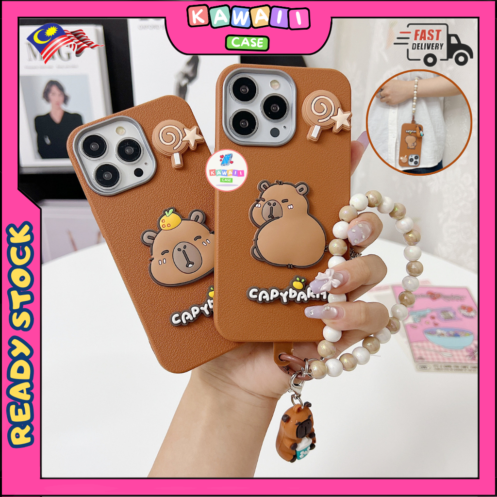 Realme 5 5s 5i 6i 9i 14x C3 C12 C15 C35 C51 C53 C55 C63 C65 C67 C75 C75x fon lolipop capybara 3D หนั