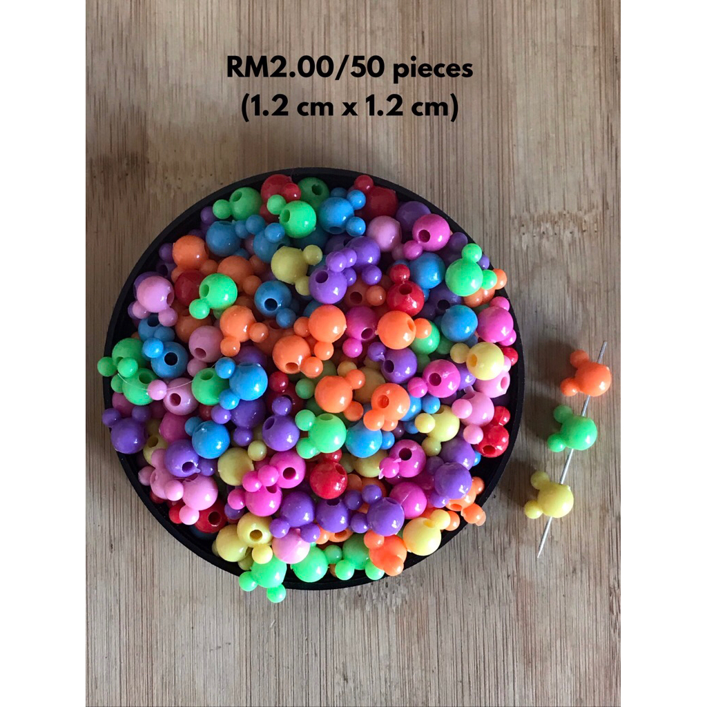 RM2.00/50 kyping : BD-506 - Manik - ลูกปัด -1.2 cm x 1.2 cm