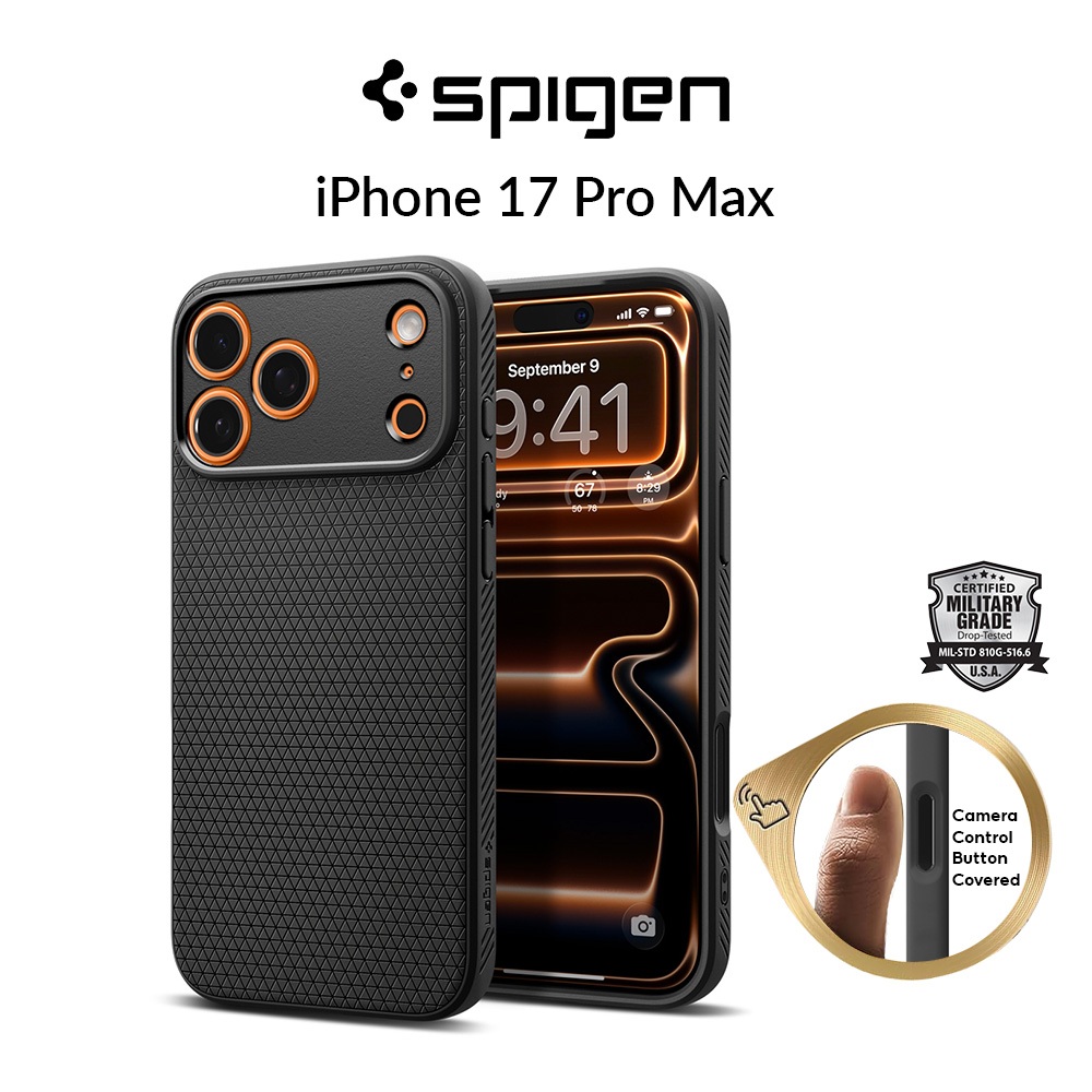 Spigen เคส iPhone 17 Pro Max 6.9" Liquid Air iPhone 17 Pro Max Casing Military Grade Drop Protection