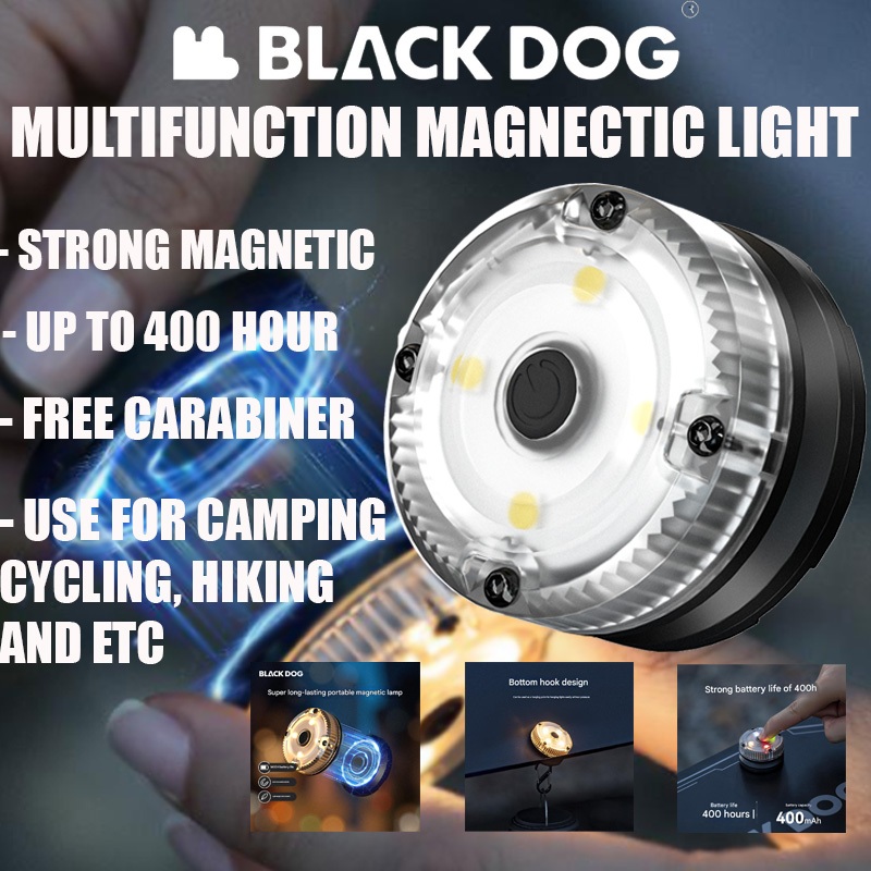 BLACKDOG Magnetic Suction Lamp Outdoor Camping Decoration Light Alert Tent Hanging Lights Recharge
