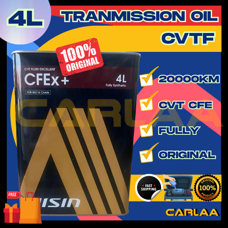 AISIN JAPAN - CVT TRANSMISSION FLUID CFEx+ (4 ลิตร) FULLY SYNTHETIC สําหรับ BELT&CHAIN CVT
