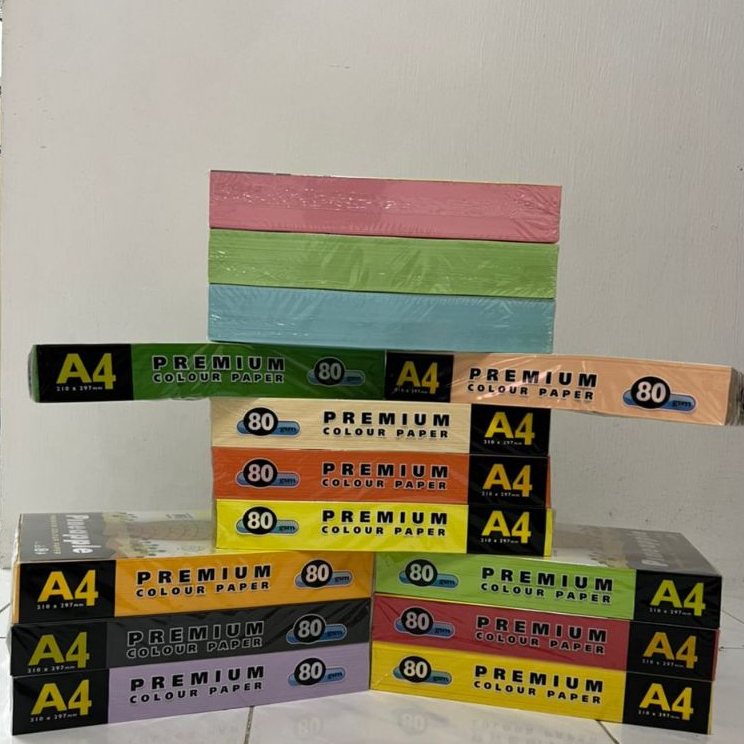กระดาษสี A4 80แกรม (10แผ่น)