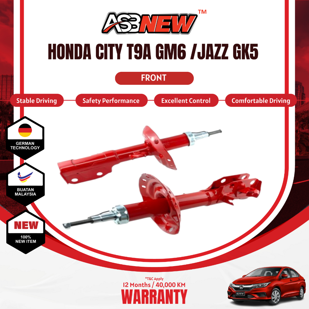 ASBNEW โช้คอัพ Heavy Duty สําหรับ Honda City T9A GM4/5/6/7/8/9 1.5 14-20Y Honda Jazz T5A GK5/6 1.5 1