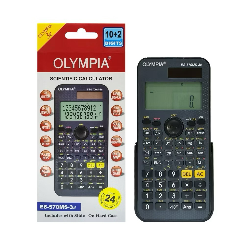 OLYMPIA CALCULATOR SCIENTIFIC ES-570MS-3E / ชอล์กสี