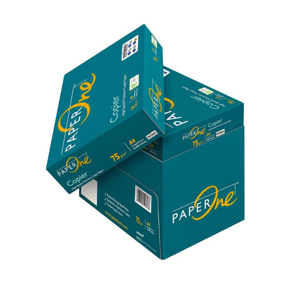 [5 รีม] PaperOne A4 Copier Paper 75gsm 500 แผ่น (ลังละ 5 รีม/กล่อง 5 รีม)