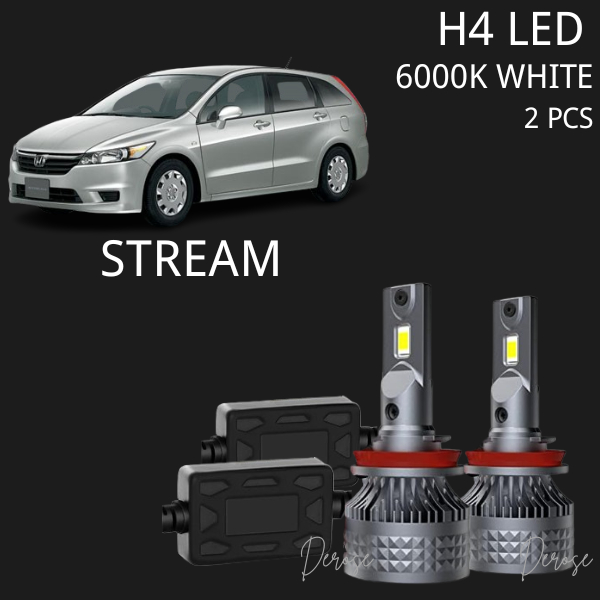 Honda Steam H4 ไฟหน้ารถ LED ไฟหน้าหลอดไฟ LED 2 ชิ้น 4300K 6000K