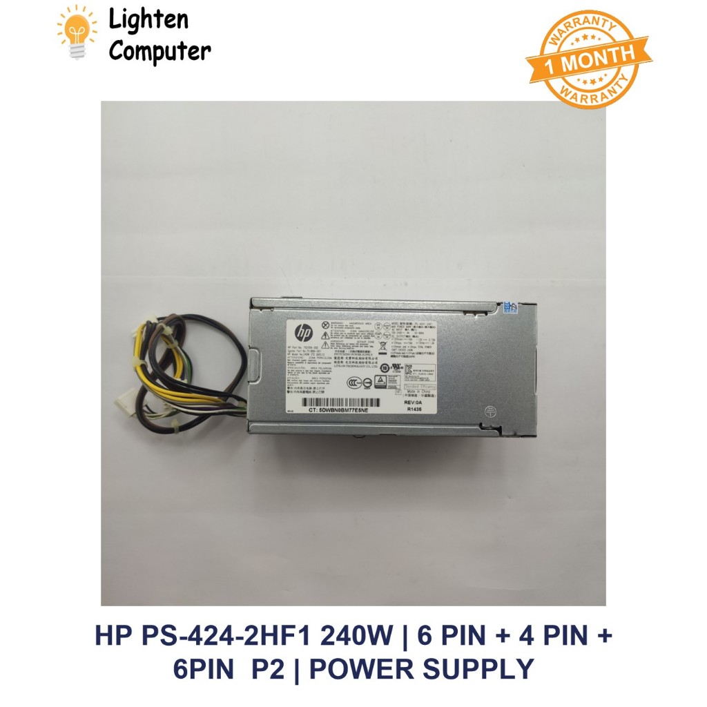 ใหม่ HP PS-4241-2HF1 / PS-4241-1HD 240W PSU 400 600 800 G1 G2 SFF 6P + 4P + 6P (P2) พาวเวอร์ซัพพลาย