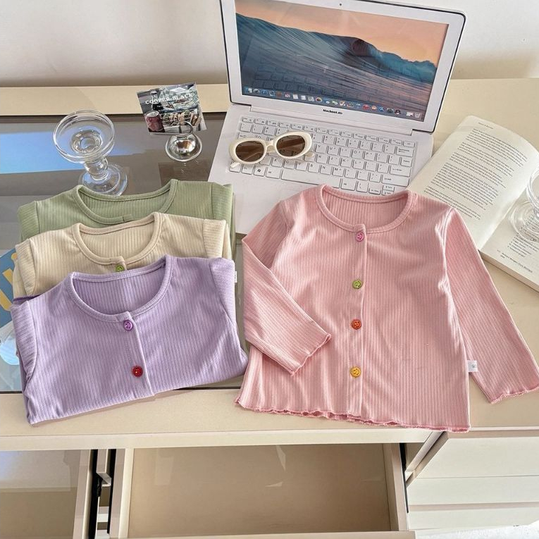 BBKid ️Kid 6M-8Y เสื้อสเวตเตอร์ถักแขนยาว Dralon Top NUU001