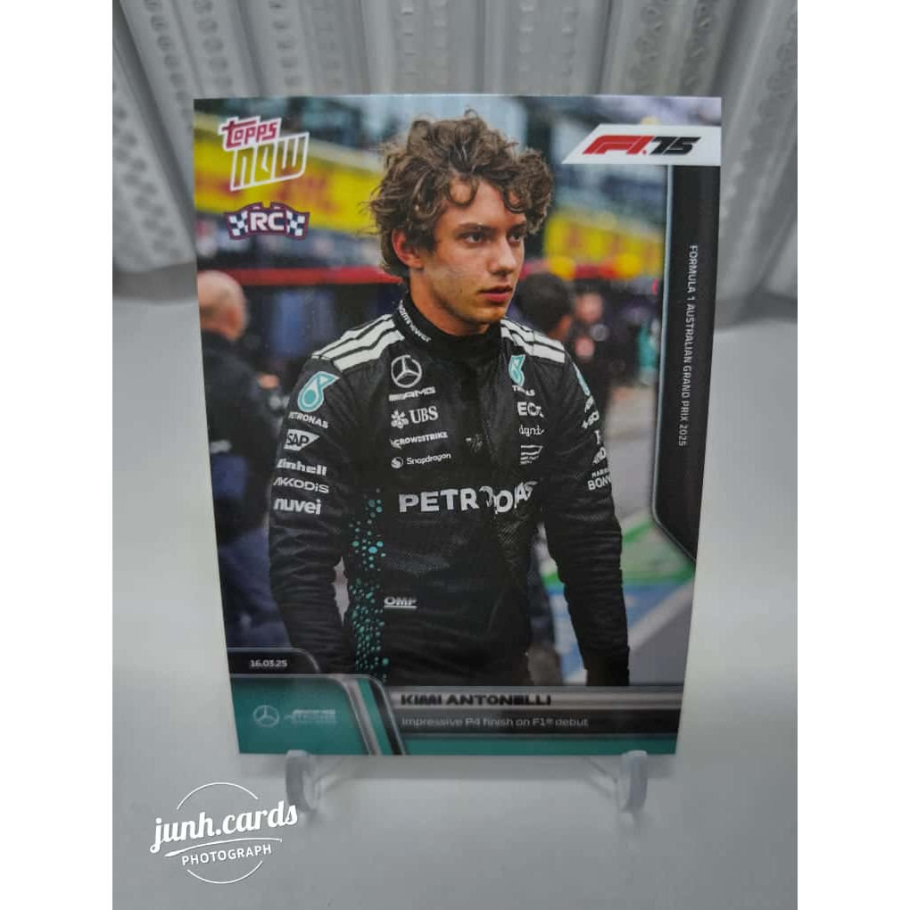 Topps Now Formula One F1 - Kimi Antonelli - P4 Finish On F1 Debut - การ์ด Rookie