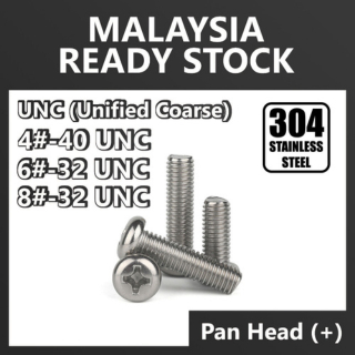 4 -40 6 -32 8 -32 UNC Pan Head Imperial Standard นิ้ว 304 สแตนเลส US Canada การวัดนิ้ว