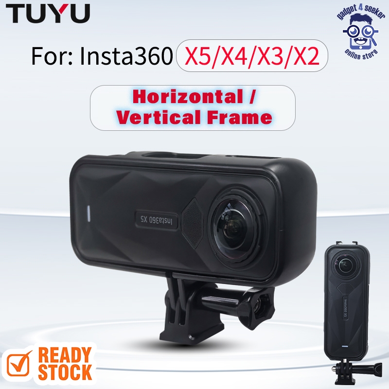 TUYU Insta360 X5 แนวนอนแนวตั้งกรอบกรงกรงกระต่ายเคสป้องกันกรอบ Shot Housing อุปกรณ์เสริม