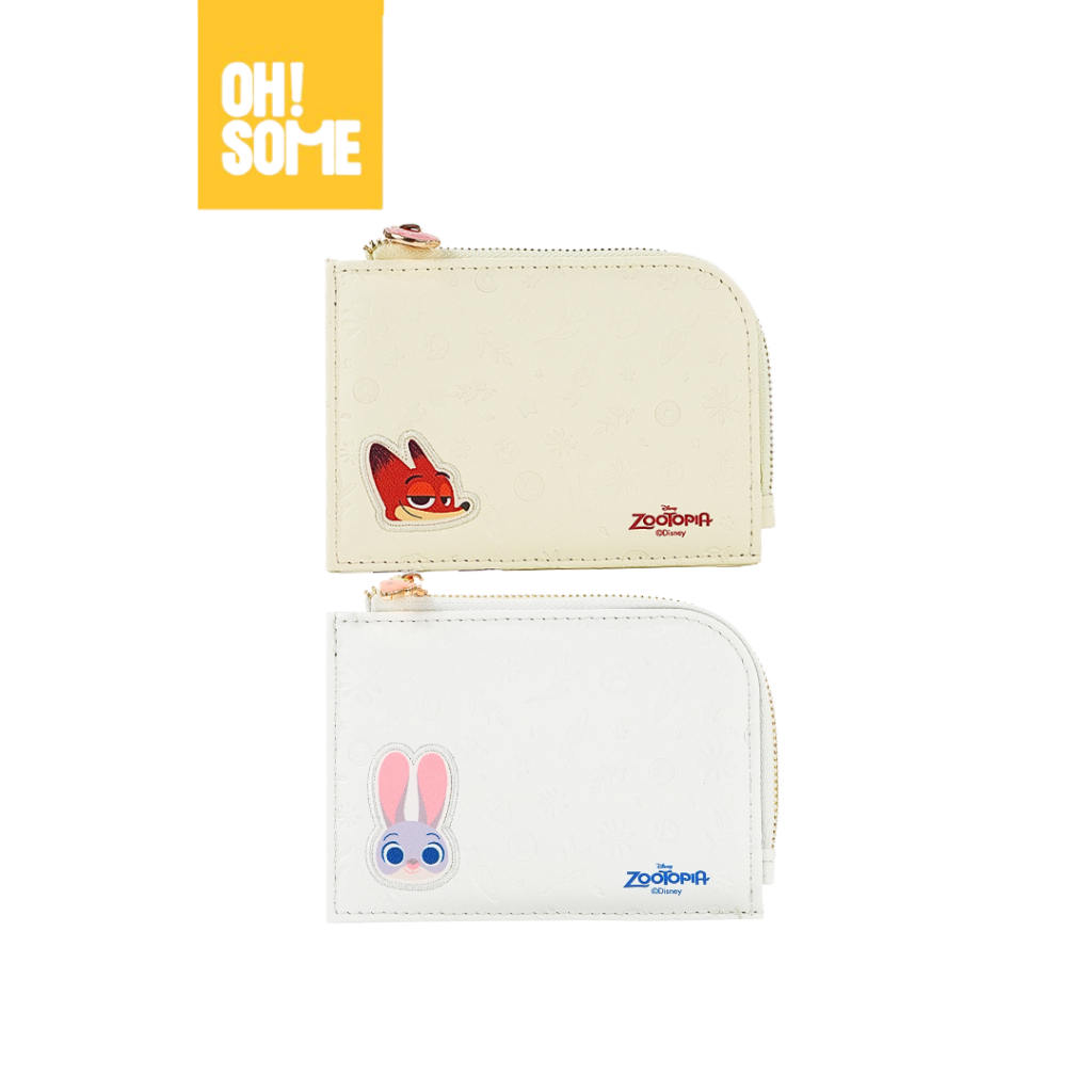 OHSOME x Disney- 2 in 1 Zootopia Judy Nick Wallet Card Holder/ Cute Coin Holder / Adult Kids Wallet/