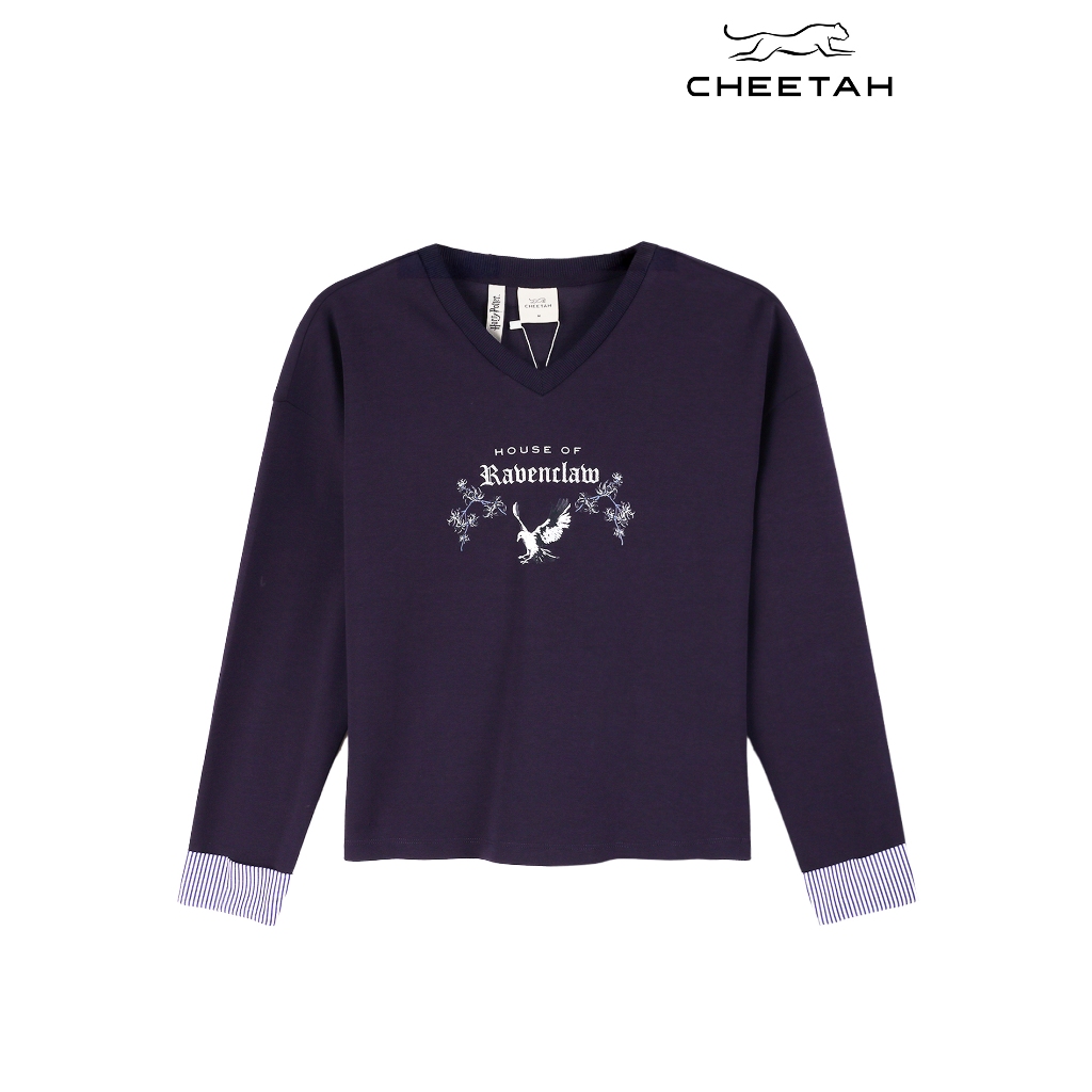 Cheetah Women Harry Potter Baju Perempuan Ravenclaw Regular Fit Scuba Long Sleeve Graphic Hoodies - 