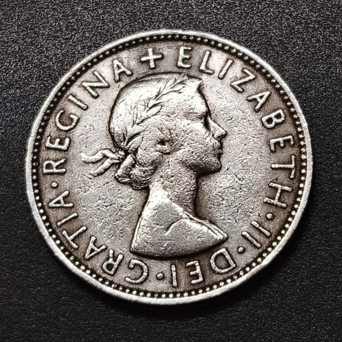 UK Queen Elizabeth II 2 Shilling 1959