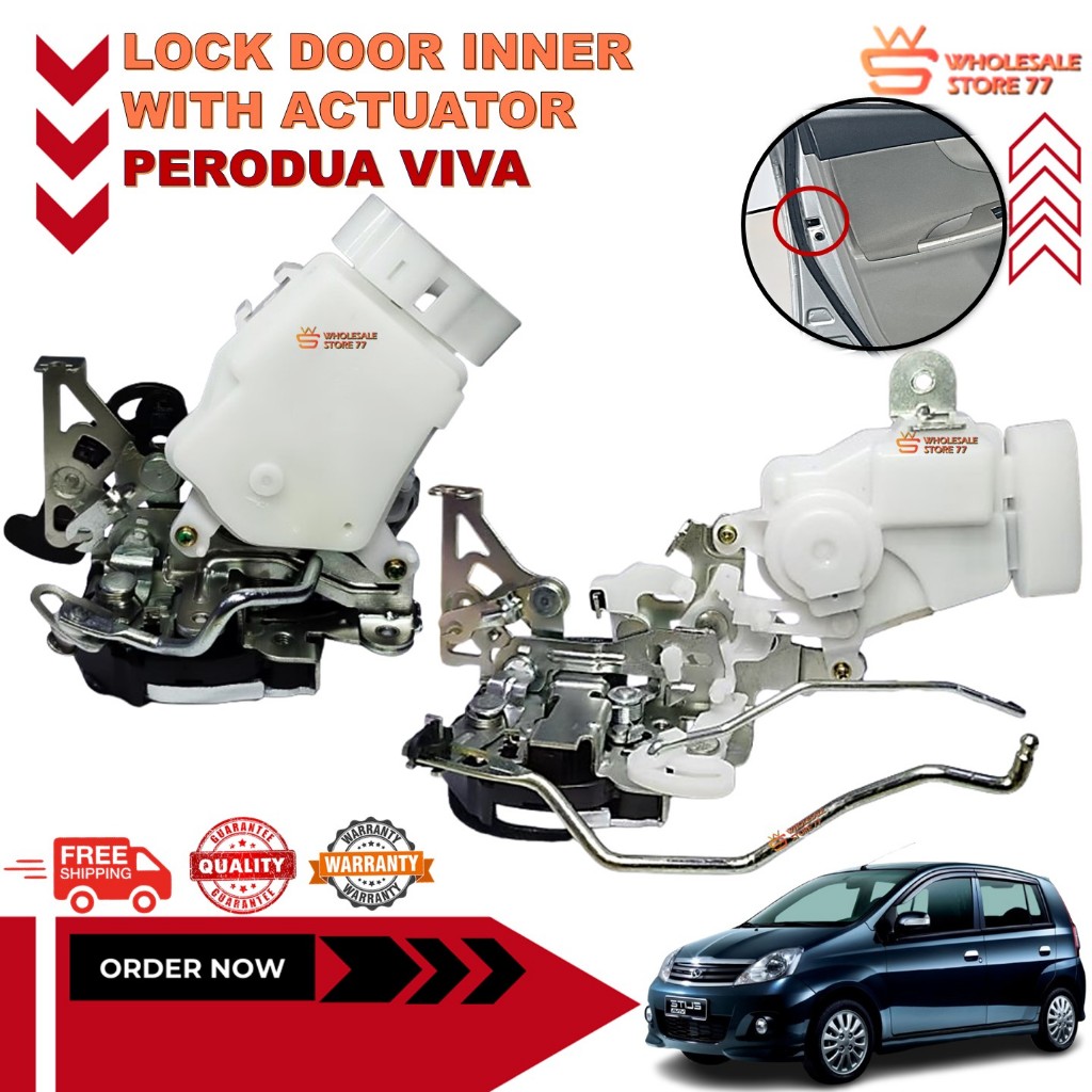 PERODUA VIVA ประตูล็อคภายในพร้อมมอเตอร์โรเตอร์ / CENTER LOCK MOTOR /INNER LOCK COMPLETE LOCK PINTU D