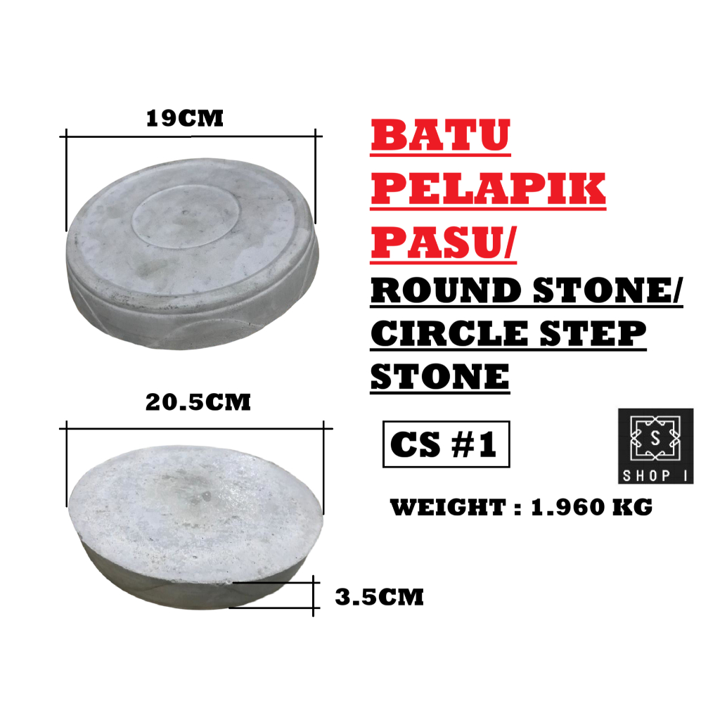 BATU PELAPIK PASU / ROUND STONE / CIRCLE STEP STONE