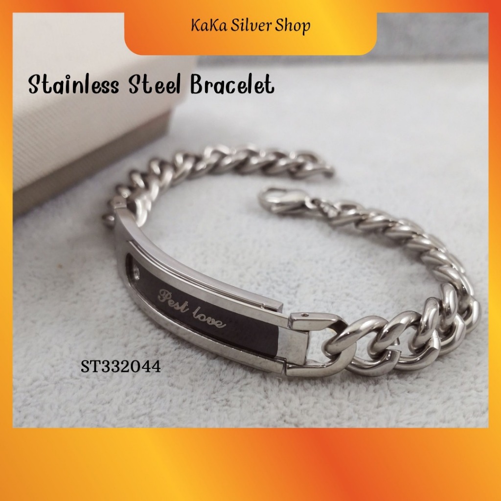 กําไลข้อมือสร้อยข้อมือแฟชั่นผู้ใหญ่สแตนเลส 316 (ความรักสุด) กําไลข้อมือสําหรับผู้ใหญ่ Gelang Tangan
