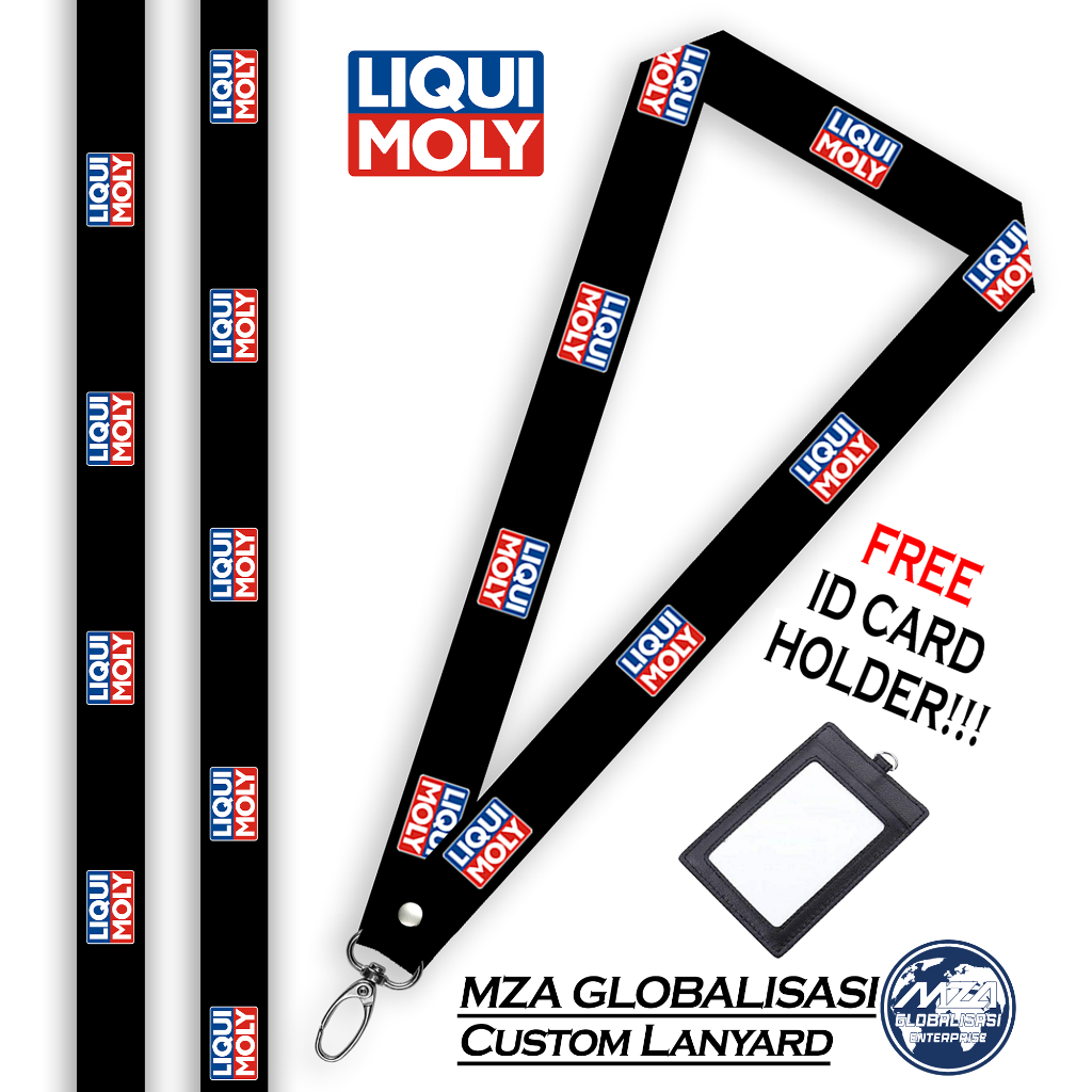 DESIGN LIQUID MOLY LANYARD + ฟรี ID Card Holder PREMIUM QUALITY 2 DESIGN LIQUID MOLY