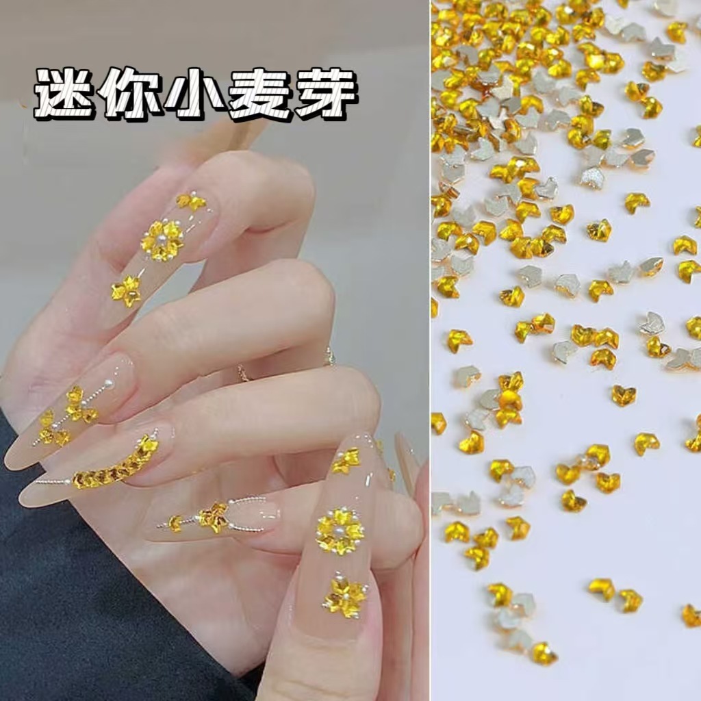 K9 Oat Malt Shining Diamond Nail Nail Art Crystal Diamond Accessories (100 ชิ้น) K9 Ovalcakes美甲饰品 超 