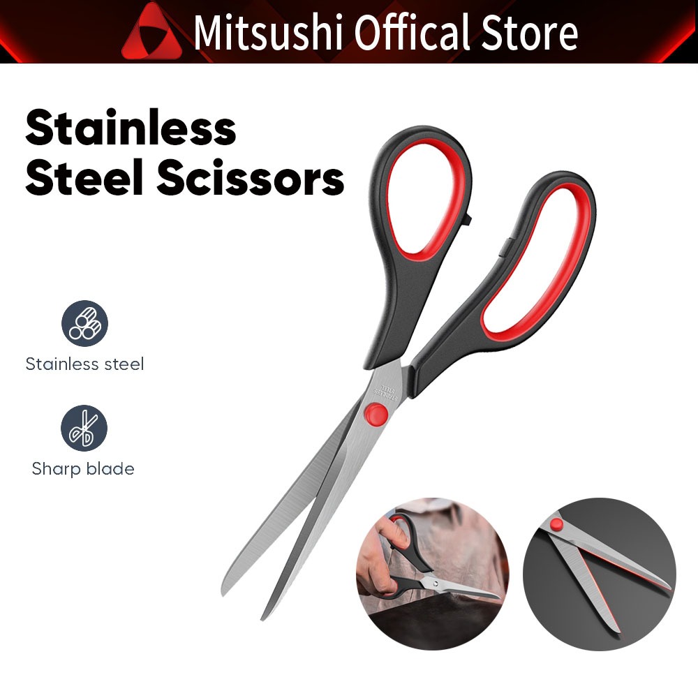 Mitsushi กรรไกร Gunting สแตนเลสมัลติฟังก์ชั่น Gunting Rambut Sharpness กรรไกร Office Dapur School St