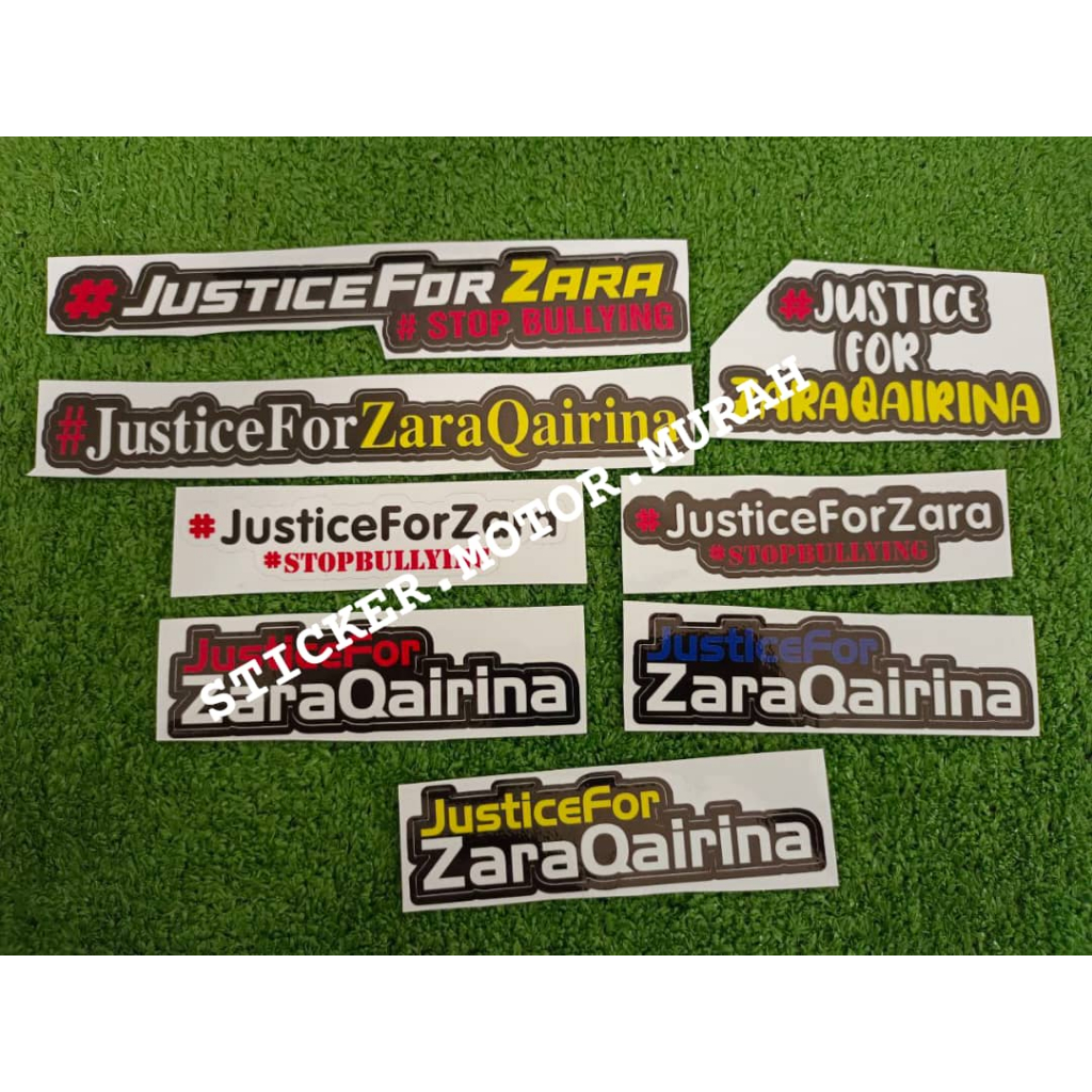 สติ๊กเกอร์ MINI JUSTICE สําหรับ ZARA QAIRINA