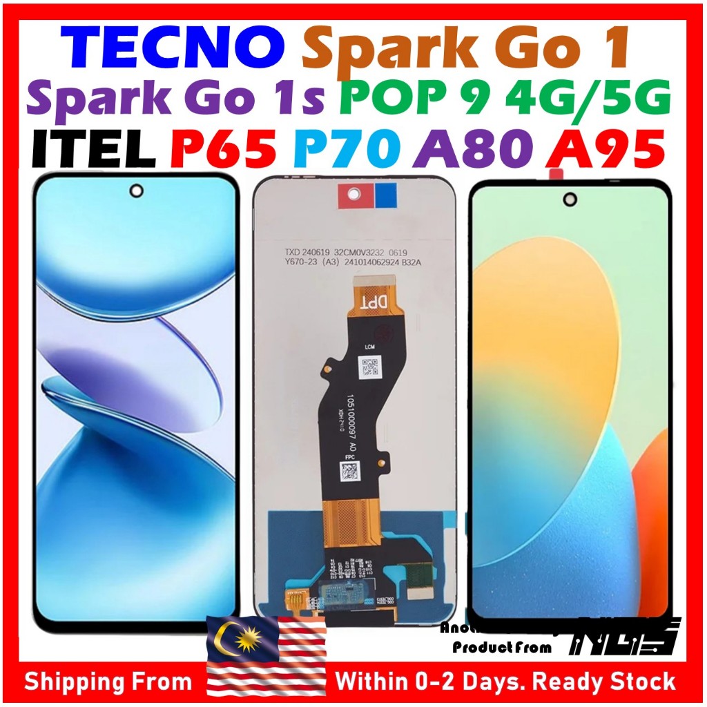 หน้าจอ LCD NGS สําหรับ TECNO Spark GO 1 2024 / Spark Go 1s / POP 9 / Itel P65 / P70 / A80 / A95