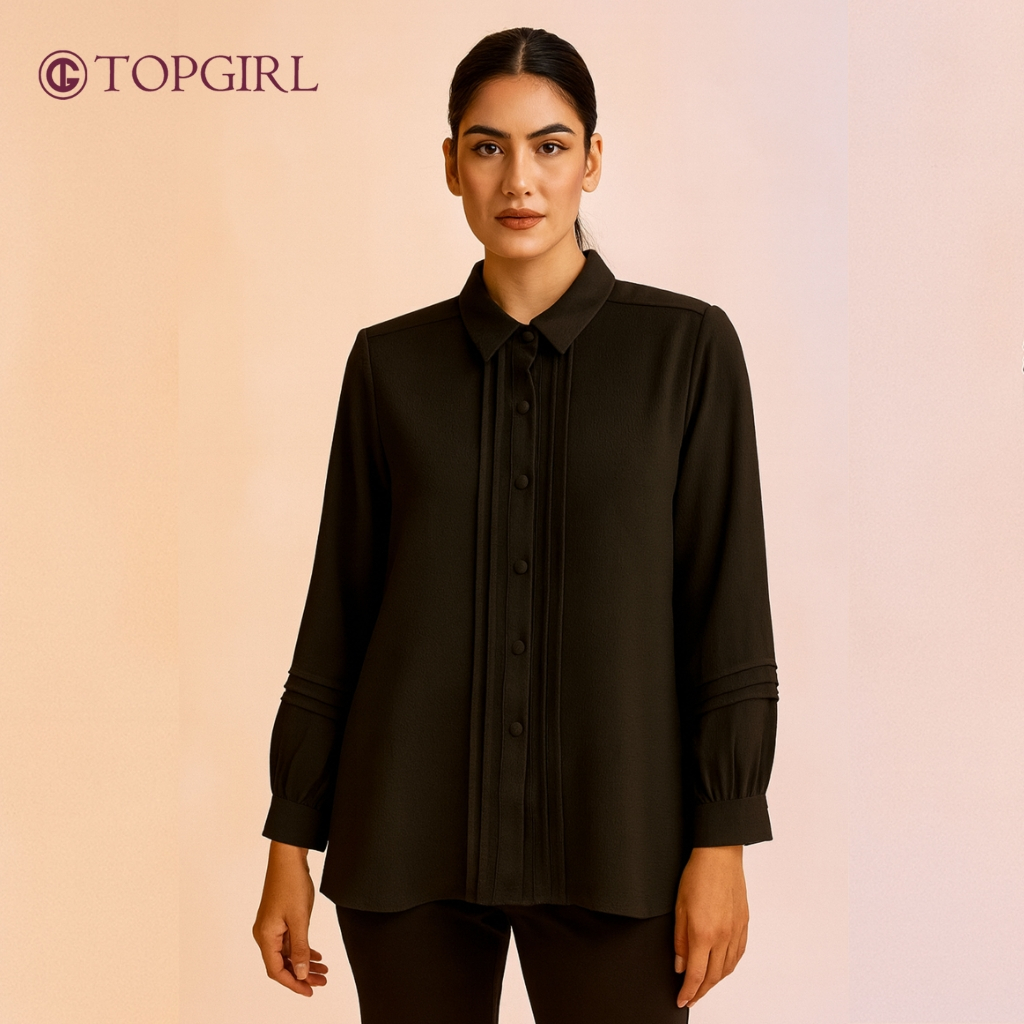 TOPGIRL Geo Office Blouse / Baju Kerja Plus Size / Baju Office / เสื้อเบลาส์ทางการผู้หญิง / ผู้หญิงค