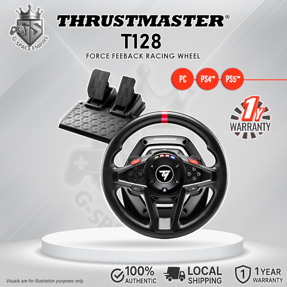 ล้อแข่ง Thrustmaster T128 พร้อมแป้นเหยียบแม่เหล็ก เวอร์ชัน PS | ประกัน1ปี