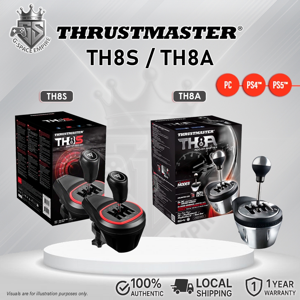 Thrustmaster TH8S/TH8A Shifter Add-On 8-Gear Shifter Compatible PlayStation, Xbox & PC