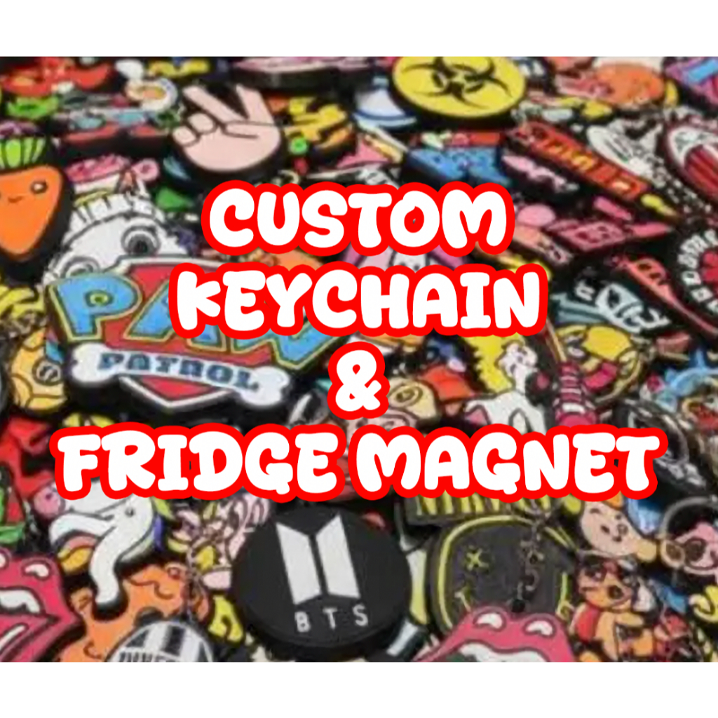 พวงกุญแจที่กําหนดเองและ FRIDGE MAGNET