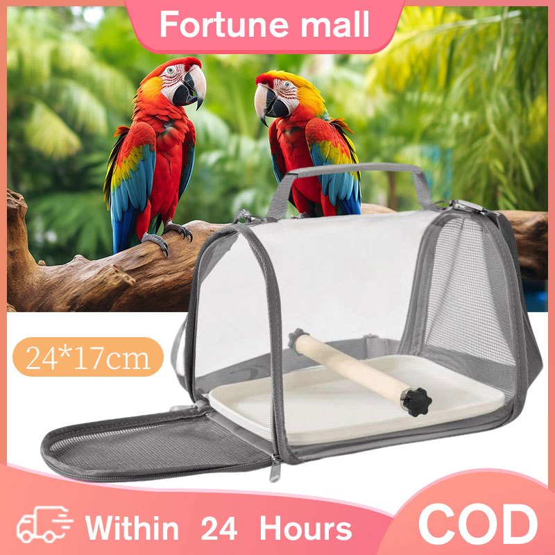 สัตว์ขนาดเล็ก Travel กระเป๋าสัตว์เลี้ยงแบบพกพาสําหรับ Parakeet Cockatiel ผจญภัยกลางแจ้งกระเป๋าใส่นก Beg Burung Kakak Tua