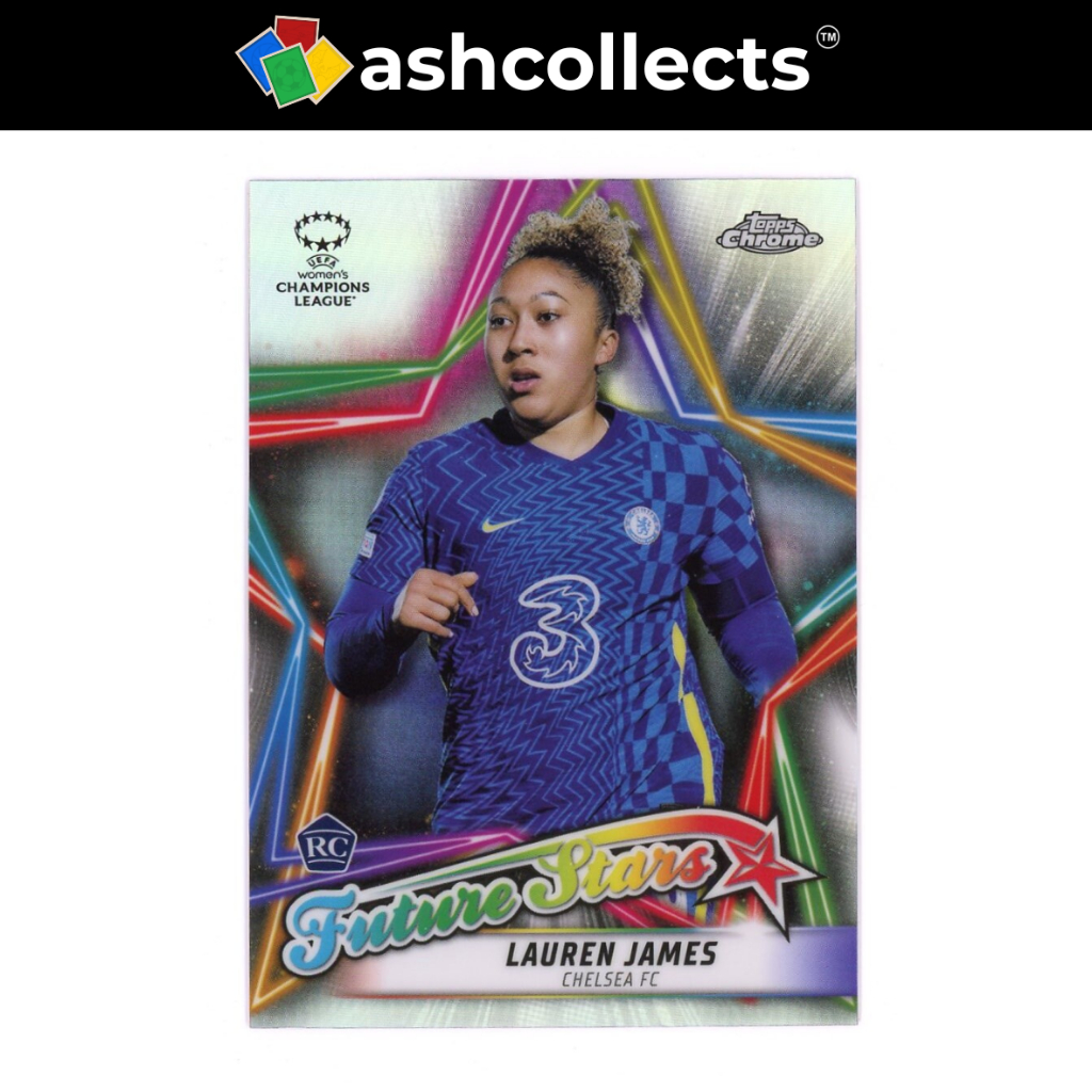 Lauren James Future Stars Rookie Card Topps Chrome Uwcl Chelsea Women Football Card [ของสะสม]