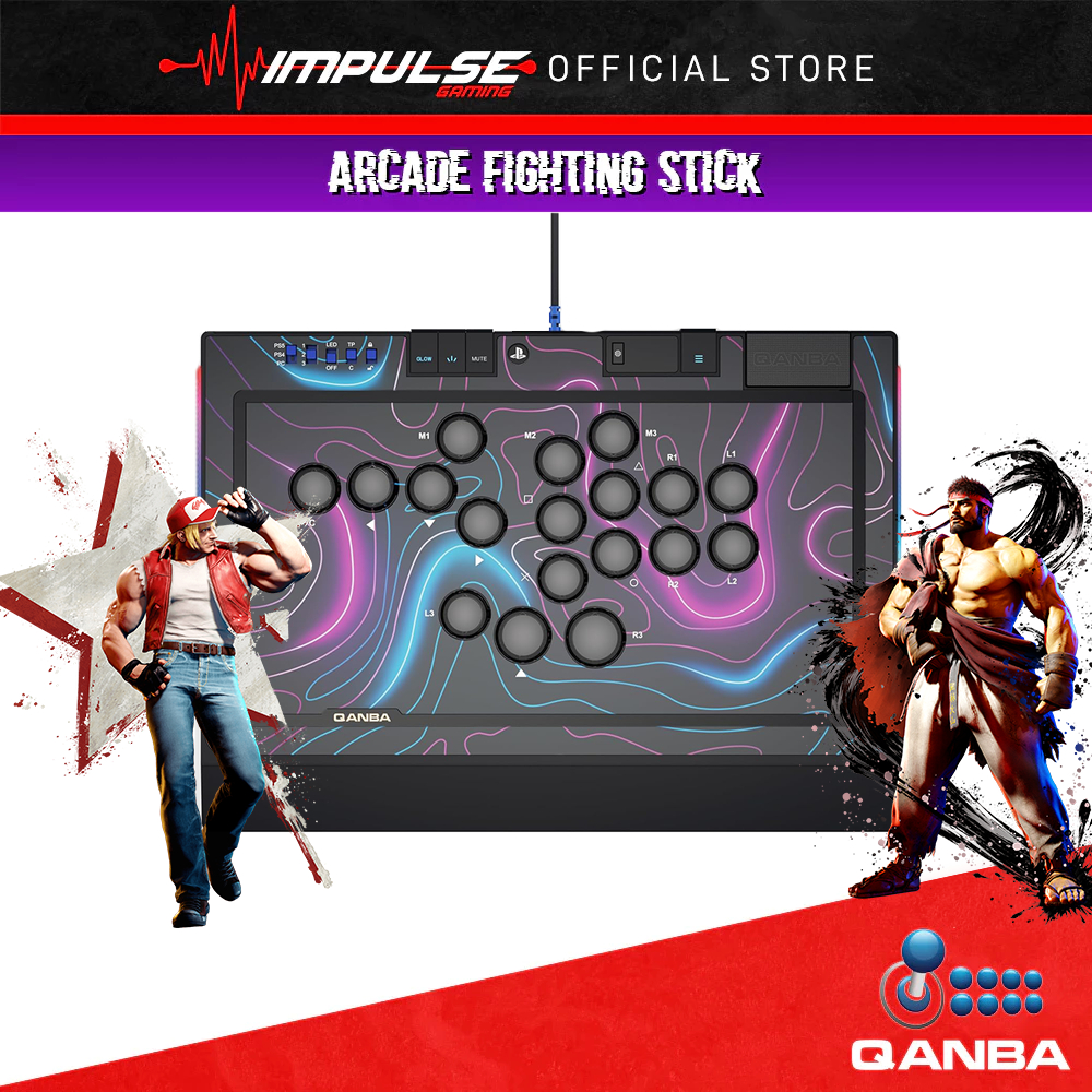 Qanba S1 Sapphire Leverless Fighting Stick (เข้ากันได้กับ PC/PS4/PS5)
