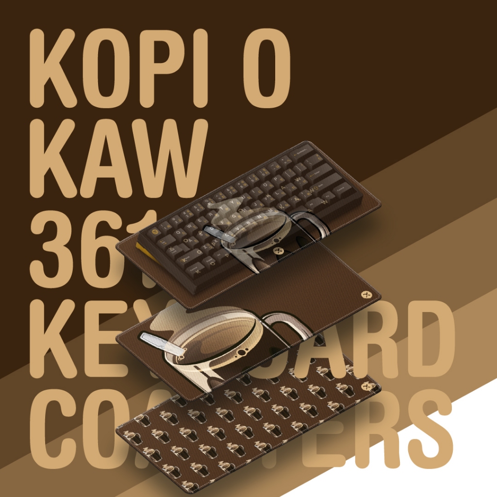 [3616 KEYBOARD COASTERS] TDX Studios Kopi O Kaw | 36cm x 16cm In-House Keyboard Mats