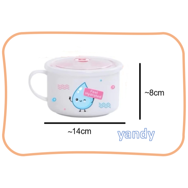 Bio Essence Water Drop Bowl/ กล่องอาหารกลางวัน/ ถ้วย/ พร้อมตะกั่ว 1 ชิ้น