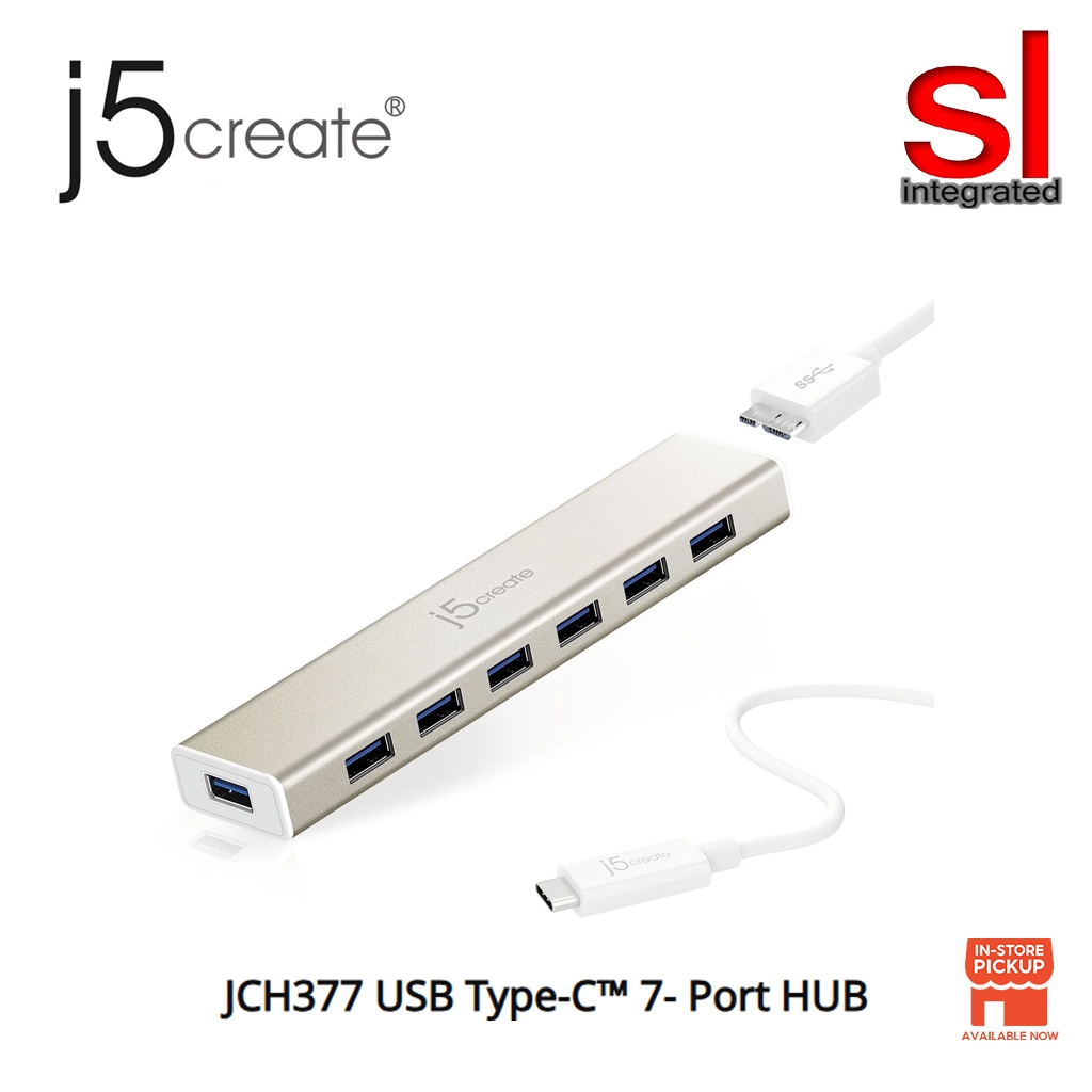 J5create USB Type-CTM ฮับ 7 พอร์ต (JCH377)