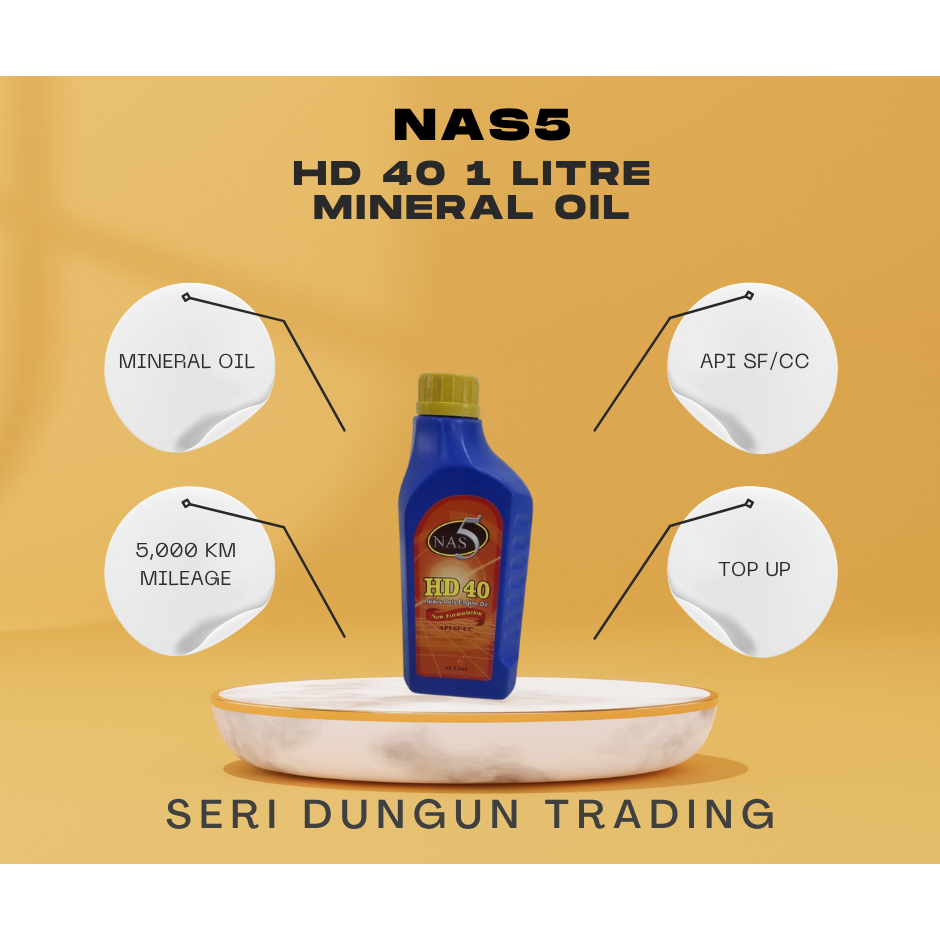 [NAS5] ENGINE OIL HD40 1L TOP UP