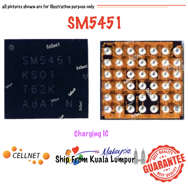 [Cellnet] SM5451 sm5451 ชาร์จ IC ใหม่จาก Kuala Lumpur