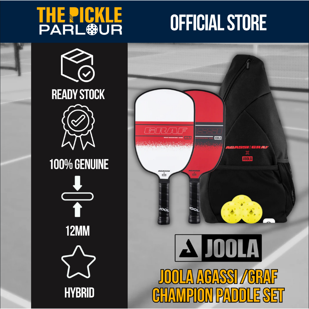 Joola Agassi/Grap Champion Set Pickleball Paddle Racket Racquet