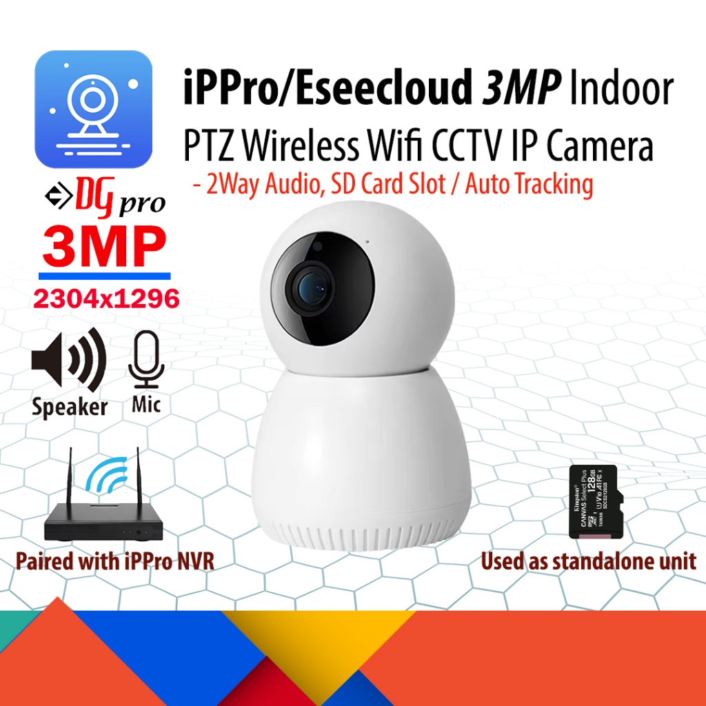 eseecloud 3MP กล้องวงจรปิด WiFi