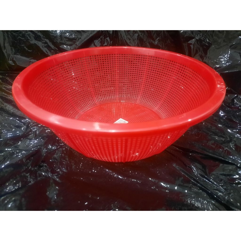 กระชอนพลาสติกทรงกลมสีมุก 12 นิ้ว / ตะกร้า Stariner / Bakuze Cuci Sayur