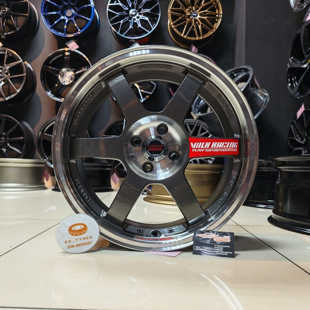 [1PC] New Sport Rim 17 นิ้ว TE37 SL 17X7.5JJ ET38 4H100 LGML