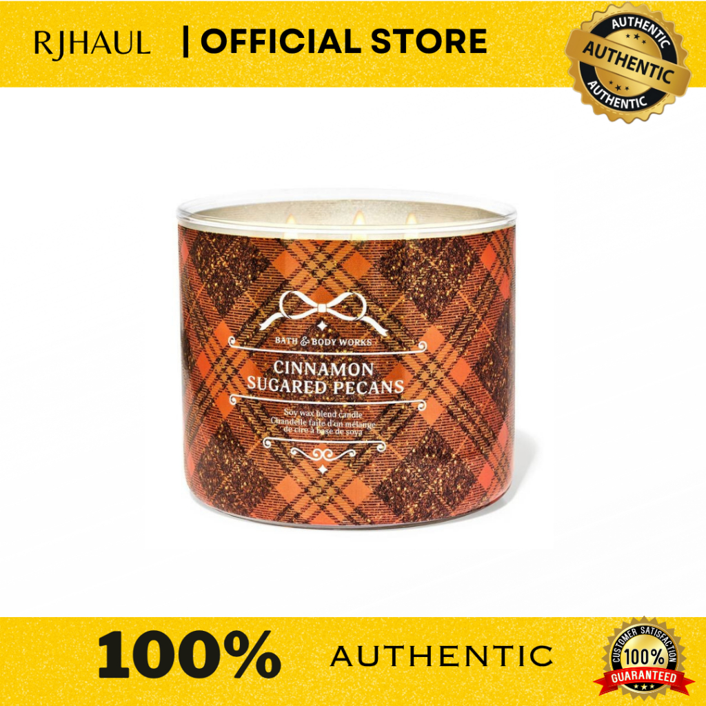 BATH AND BODY WORKS BBW CANDLE CINNAMON SUGARED PECANS