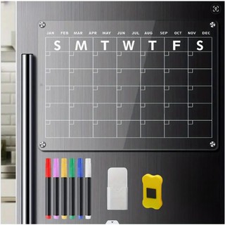 Clear Acrylic Fridge Magnet Sticker Calendar Board Planner Daily Weekly Monthly Schedule Dry Erase Board for Home School