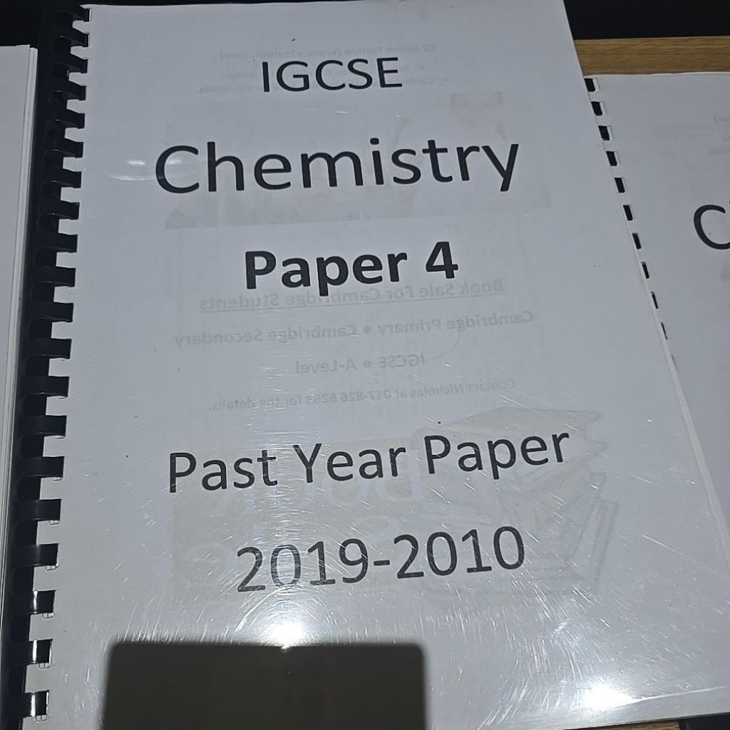 IGCSE CHEMISTRY PAPER 4 5 ปี