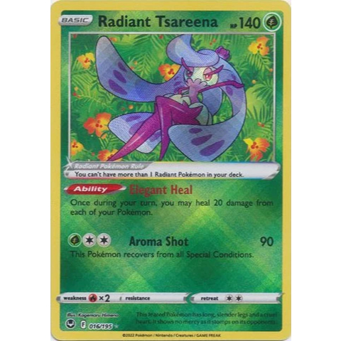 Pokemon TCG Radiant Tsareena 016/195 Radiant (ภาษาอังกฤษ)