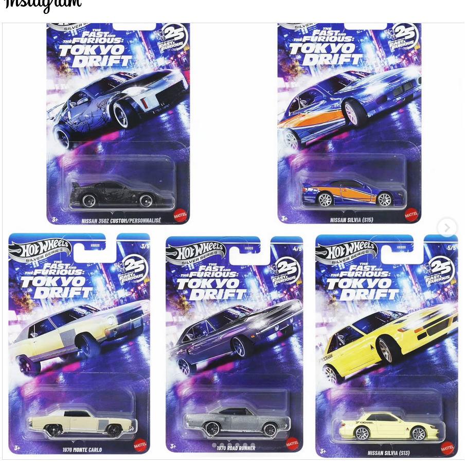 HOT WHEELS EXCLUSIVE SILVER SERIES FAST AND FURIOUS TOKYO DRIFT 2026