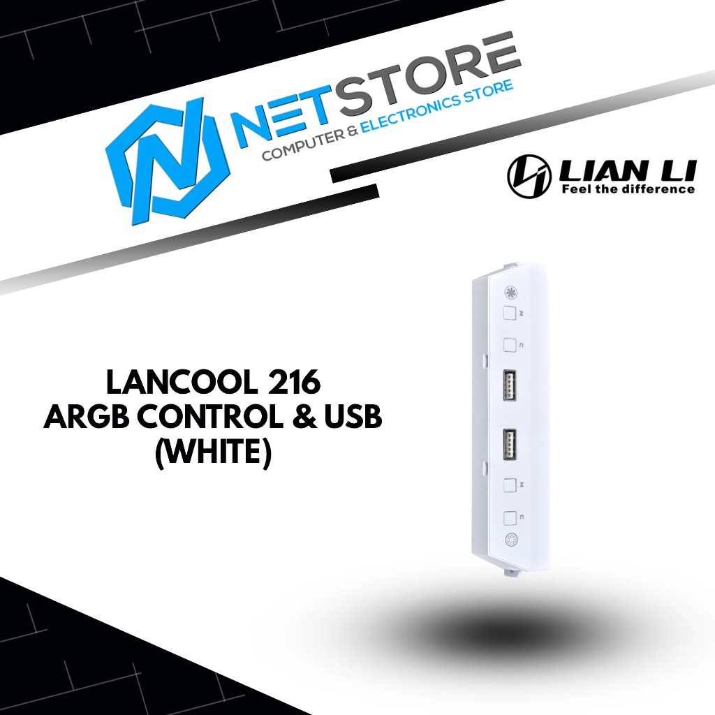 LIAN LI LANCOOL 216 ARGB CONTROL & USB (สีขาว) - LAN216-1W